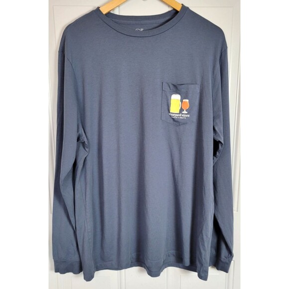 Vineyard Vines Mens Crafts and Drafts Long Sleeve T-Shirt Size L - Picture 1 of 6